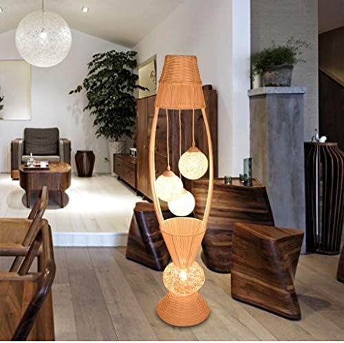 Elegant Straw Floor Lamp