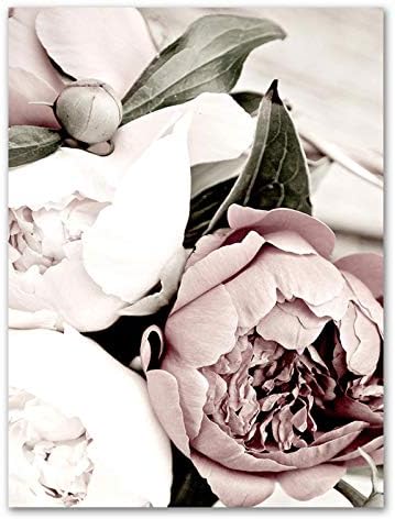 Scandinavian Serenity Pink Botanical Canvas