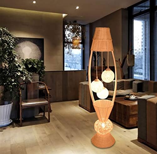 Elegant Straw Floor Lamp